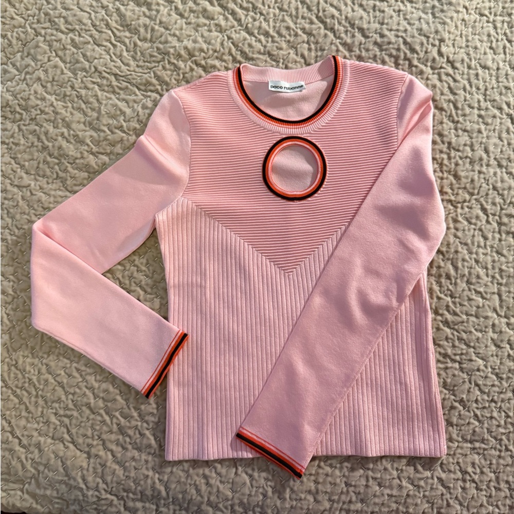 Paco Rabanne Womens Pink Long Sleeve Top (NEVER WORN)